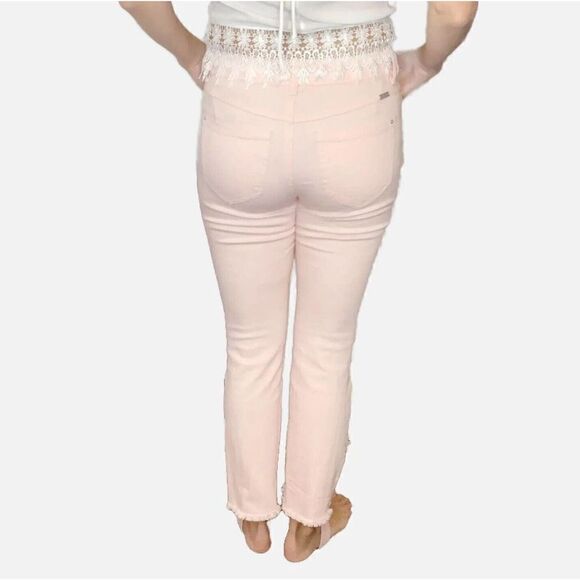 INC International Concepts INC Tulip-Hem Skinny Ankle Jeans (New Pale Blush, 4) - Picture 4 of 12